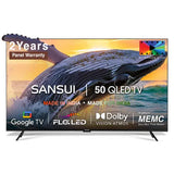 Sansui 127 cm (50 Inch) 4K Ultra HD QLED Smart Google TV JSW50UG23Q | Dolby Vision, HDR10+ & HLG | MEMC & HSR 120Hz | Dolby Atmos | Screen Sharing | Google Assistant | Bezel-Less LED TV