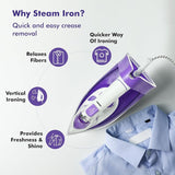 Havells Husky 2200W Steam Iron: 40g/min Steam Burst, Ceramic Soleplate, Anti-Scale (Purple)