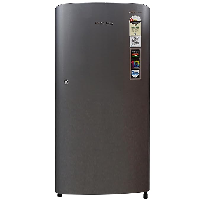 Voltas Beko by A Tata Product 175 L Direct Cool Single Door 1 Star Refrigerator (HAIRLINE SILVER, RDC208E1/D0XIR0M0000GD)