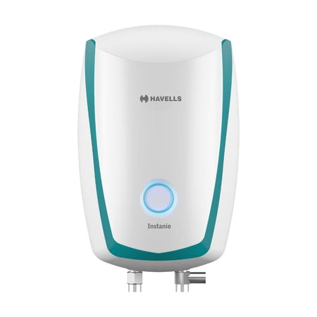 Havells Instanio Prime 3L Instant Water Heater | Titanium Enamel Tank, 3-Level Safety, White/Blue