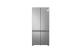 LG 610L French Door Refrigerator, GV-B25FFLMB ,Fresh Converter+, Wi-Fi Convertible, DoorCooling+™, Prime Silver Finish, 3 Star