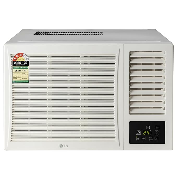 LG AW-C18WUXA 1.5 Ton 3 Star Fixed Speed Window AC (2026 Model) | Copper Condenser Coil | Turbo Mode | HD Filter | Memory Restart | Quick & Uniform Cooling | White