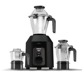 Havells Hexo Plus1100 Watt 3 Jar Mixer Grinder I 2.5 Kg Double Ball Bearing Copper Motor I 22000 RPM I 100 Minute Run Time I Metal Teeth Coupler and Jar Base I Black