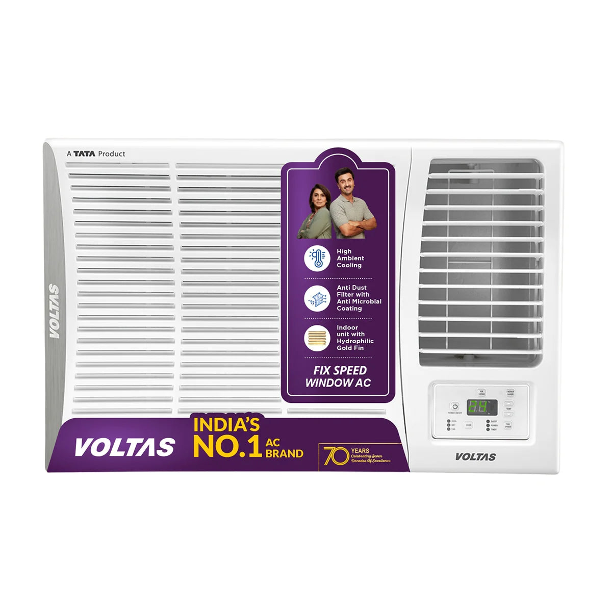 1.5 Ton 2 Star Window AC 182FS Elite – Powerful Cooling, Copper Condenser, Energy Efficient Performance, White