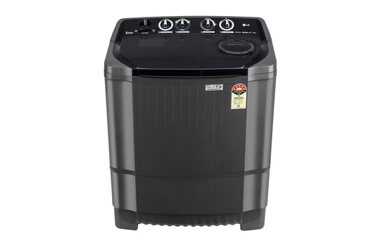 LG 8Kg Semi Automatic Top Load Washing Machine, Roller Jet Pulsator + Soak, Middle Black (P8015SKAZ)