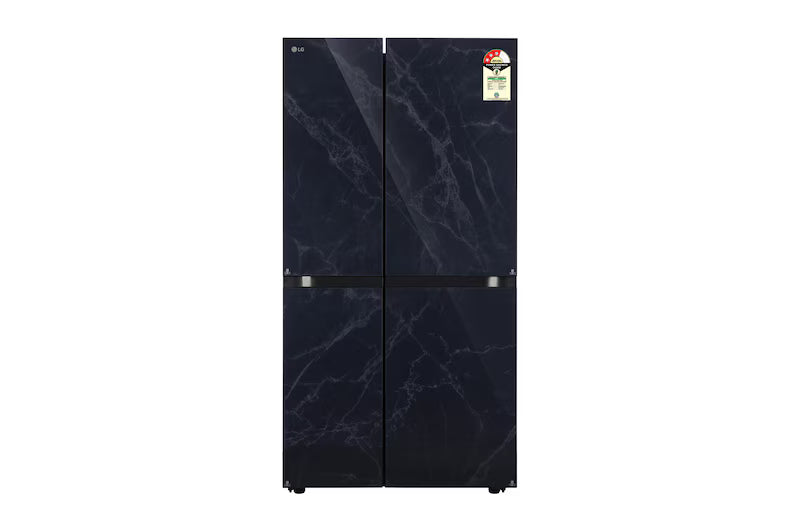 LG 650L 3 Star Side-by-Side Convertible Refrigerator with Multi-Air Flow & Smart Diagnosis™, Ultra Glam Black (GL-B257DUB3)