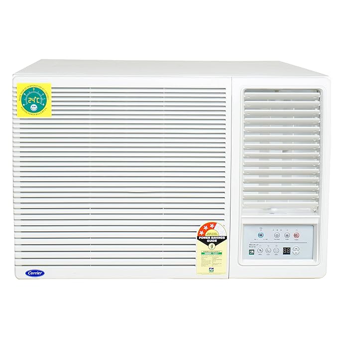 Carrier 1.5Ton 3 Star Copper, Dust Filter & Turbo Mode Window Fixed Speed Air Conditioner(ESTRELLA EX 3 STAR, White)