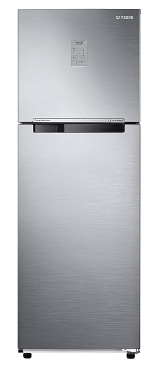 Samsung 256L 2 Star Inverter Frost-Free Convertible 3 In 1 Double Door Refrigerator Appliance (RT30C3732S8/HL,Elegant Inox 2023 Model)