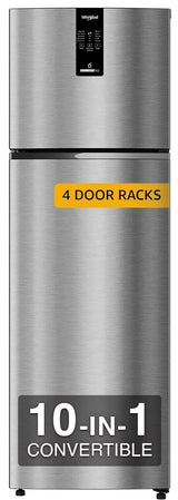 Whirlpool Intellifresh Pro 308L Convertible Refrigerator 2 Star Frost Free Double Door Smart Inverter Alpha Steel Fridge