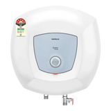 HAVELLS Greta Prime 15 Litre 5 Star Vertical Storage Geyser with Whirlflow Technology (White & Blue)