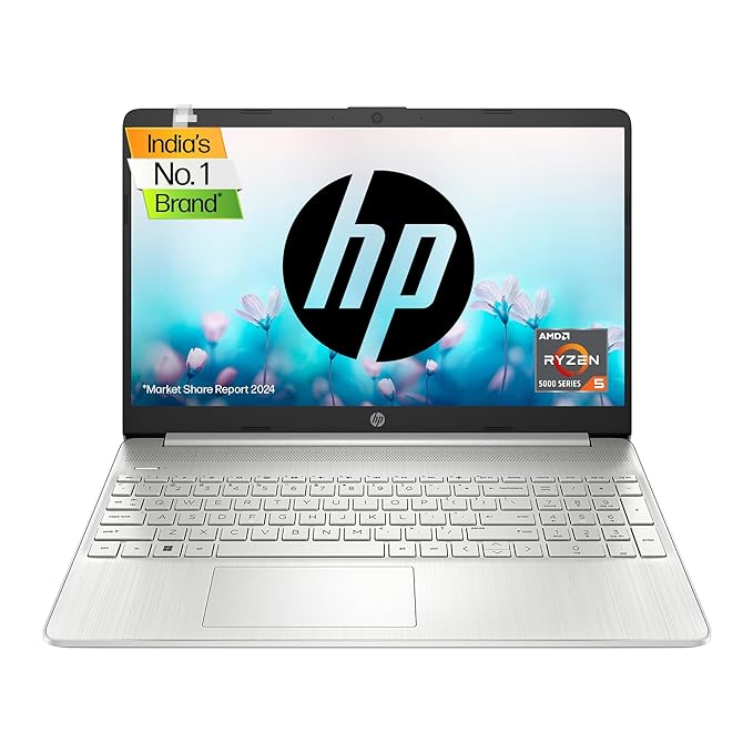 HP Laptop 15, AMD Ryzen™ 5 5500U, 15.6-inch FHD, 16GB DDR4 (3200 SDRAM), 512GB SSD, Dual Speakers, MSO, Windows 11, Natural Silver (15s-eq2305au)