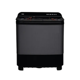 Haier 9 Kg Semi Automatic Washing Machine With Toughened Glass (HTW90-178FL,Black)