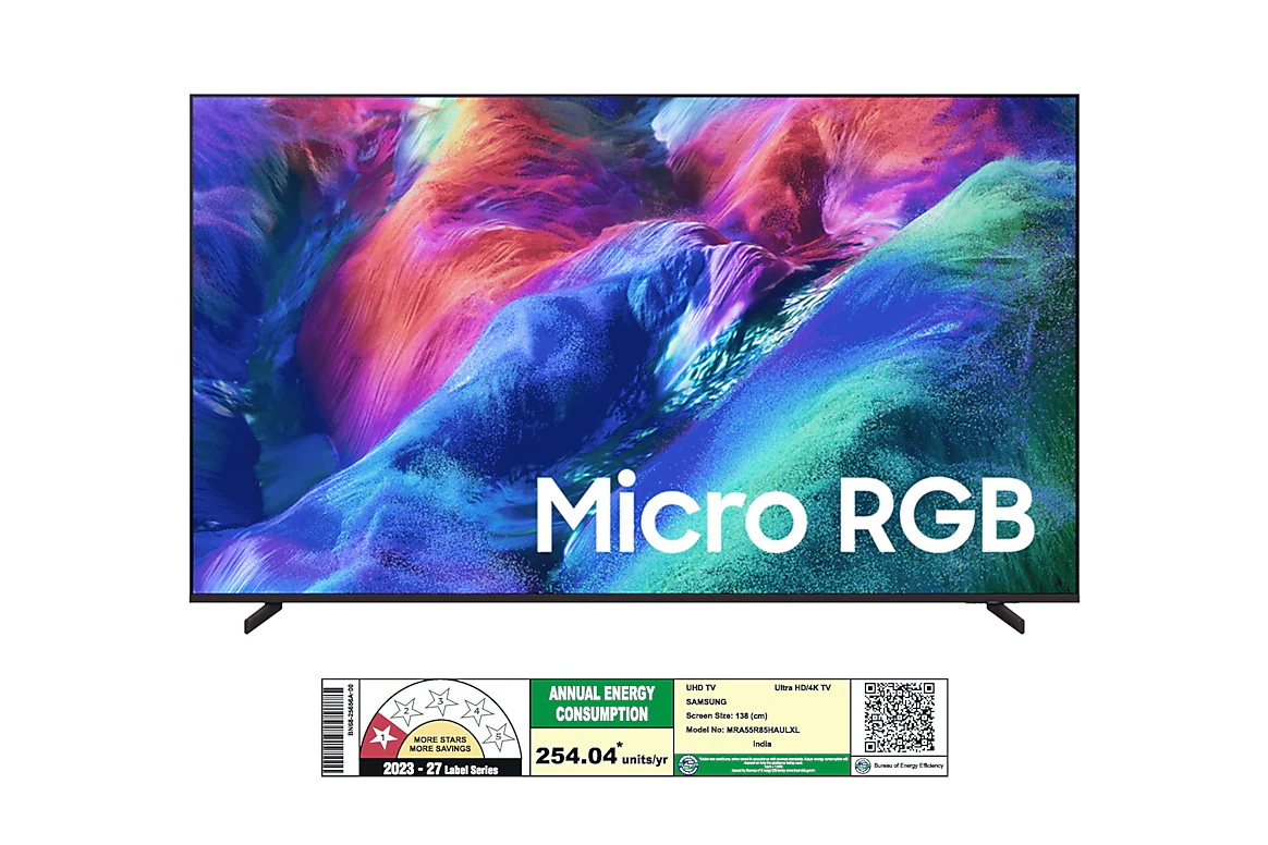 Samsung 138 cm (55 Inch) Micro RGB 4K Smart TV R85H (2026 Model) | AI Processor | Quantum HDR | Smart Hub | Dolby Audio | Motion Xcelerator | Voice Assist | Wi-Fi | Gaming Ready
