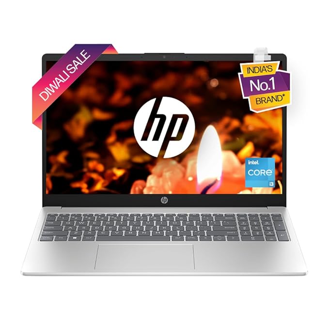 HP Laptop 15,13th Gen Intel® Core™ i5-1335U, 15.6inch (39.6 cm), FHD, Anti-Glare, 8GB DDR4,512GB SSD, Dual Speakers, Windows 11, MSO, Natural Silver, 1.59 kg, 15-fd0187TU