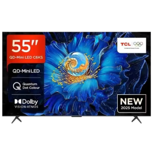TCL 139 cm (55 inches) 4K Ultra HD Smart QD-Mini LED Google TV 55C6KS (2025 Model, Dolby Vision & Atmos, Hands-Free Voice Control,)