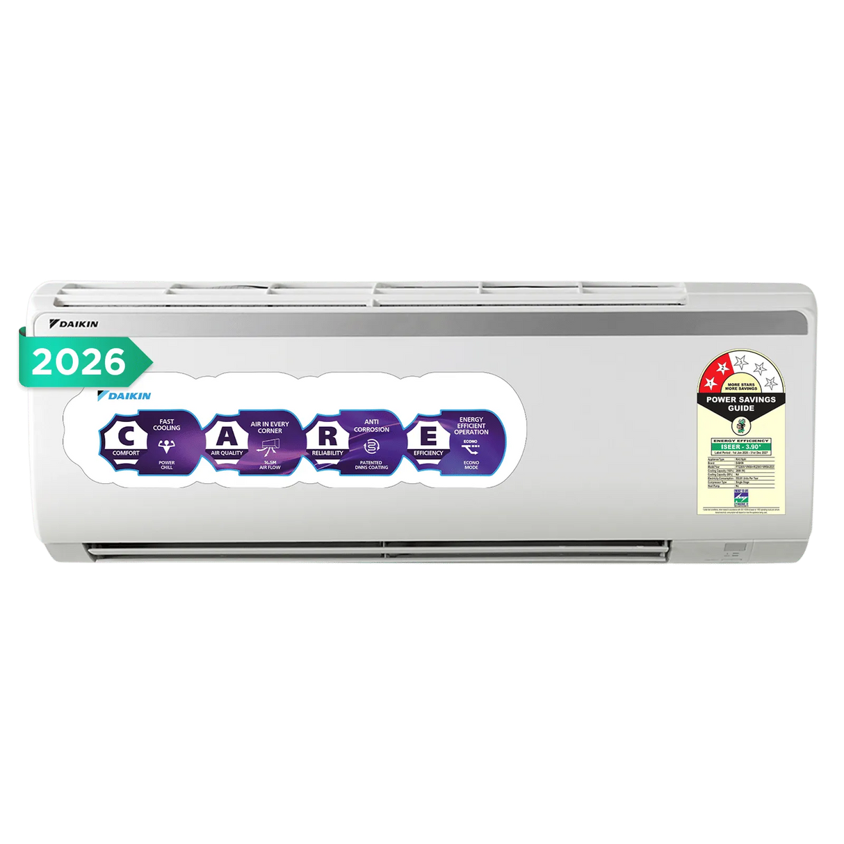 Daikin 1 Ton 2 Star Inverter Split AC (FTQ35XV16WBA) – Copper Condenser, PM 2.5 Filter, Stabilizer-Free Operation