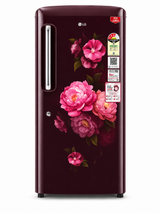 LG GL-D2236YAWS 215L Single Door Refrigerator | Smart Inverter, Base Stand Drawer, Steel/White
