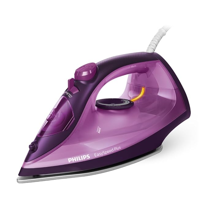 Philips EasySpeed Plus Steam Iron GC2147/30-2400W, Quick Heat up to 30 g/min Steam, 150g Steam Boost, Scratch Resistant Ceramic Soleplate, Vertical Steam, Drip-Stop