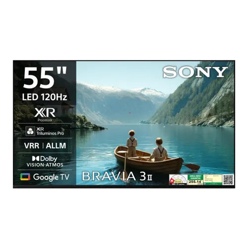 Sony Bravia 3 II 139 cm (55 Inch) 4K Ultra HD Smart Google TV | XR Processor | XR Triluminos Pro | Dolby Vision & Atmos | XR Motion Clarity | Voice Control | K-55XR35M2