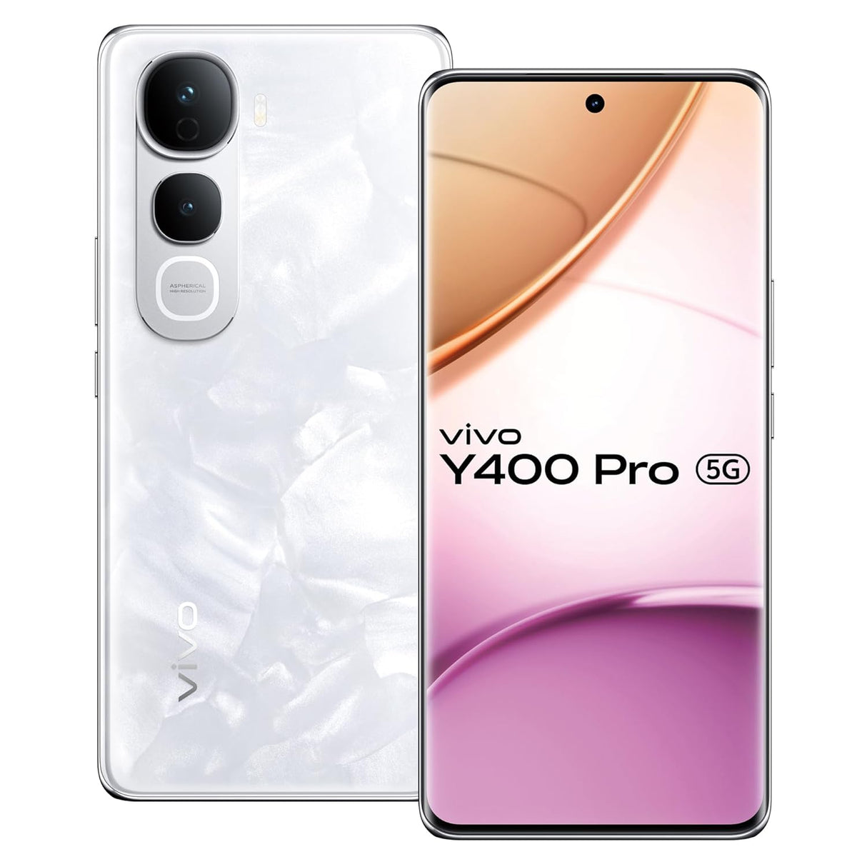 vivo Y400 Pro 5G (Freestyle White, 8GB RAM, 256GB Storage)