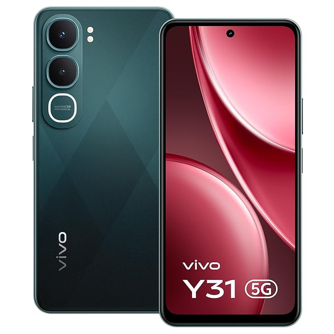 Vivo Y31 5G (Diamond Green, 6GB RAM, 128GB Storage) | 5G Smartphone | Smooth Performance | Advanced Camera | Long-Lasting Battery | Sleek Premium Design