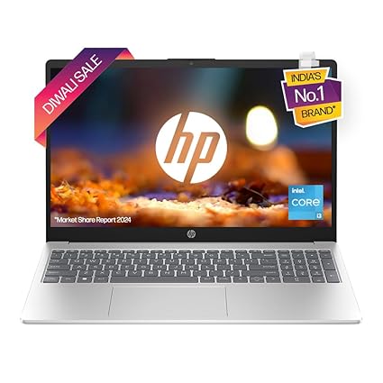 HP 15 Intel Core i3 12th Gen (8GB DDR4 RAM/ 512 GB NVMe M.2 SSD/Windows 11 / MS Office'2021 / FHD 15.6" (39.6 cm) / Silver / 1.59 kg/Dual Speakers) FD0061TU