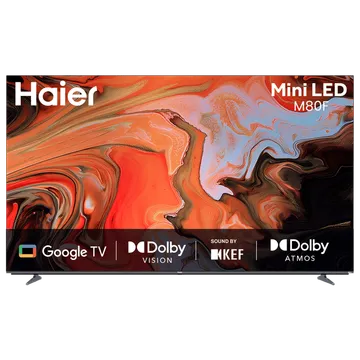 Haier H55M80FUX 55” 4K Ultra HD Mini LED Google TV – Voice Control, Smart Features (2025 Model)