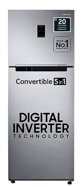 Samsung 385L 2 Star Inverter Frost-Free Convertible 5 in 1 Double Door Refrigerator (RT42C5532S8/HL, Elegant Inox)