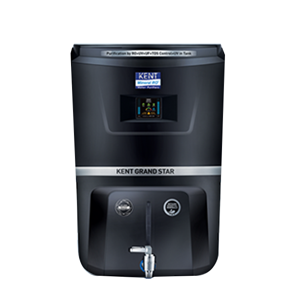 KENT Grand Star-B RO Water Purifier with Digital Display of Purity & Performance 20 L RO + UV + UF + TDS Control + UV in Tank Water Purifier  (Black)