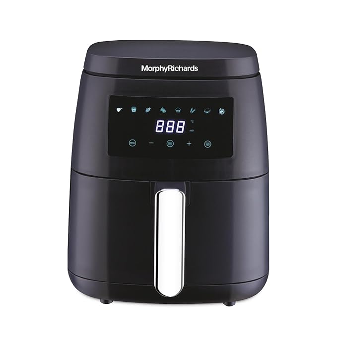 Morphy Richards Digital Air Fryer 5L: Rapid Air Circulation, Touch Panel (Black)