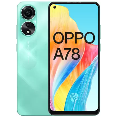 Oppo A78: Aqua Green, 8GB RAM, 128GB Storage - Unleash Android excellence.
