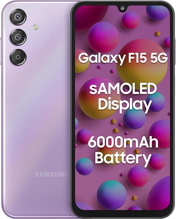 Samsung Galaxy F15 5G (Groovy Violet, 6GB RAM, 128GB Storage)