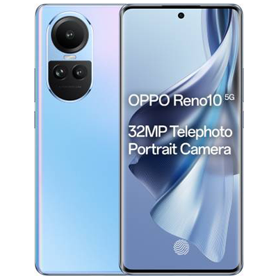 OPPO Reno10 5G: Ice Blue, 8GB RAM, 256GB - Stylish Android powerhouse.