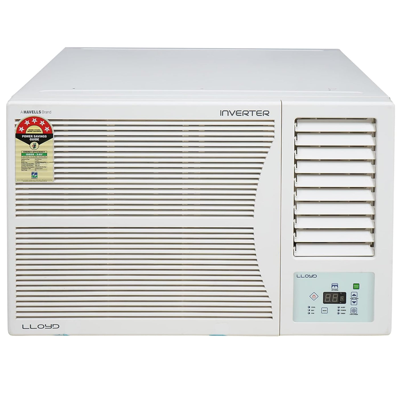 Lloyd 1.5 Ton 5 Star Inverter Window AC | 100% Copper | Clean Air Filter | Blue Fins Coils | R32 Refrigerant | Silent Operation | White | GLW18I5FWPGA