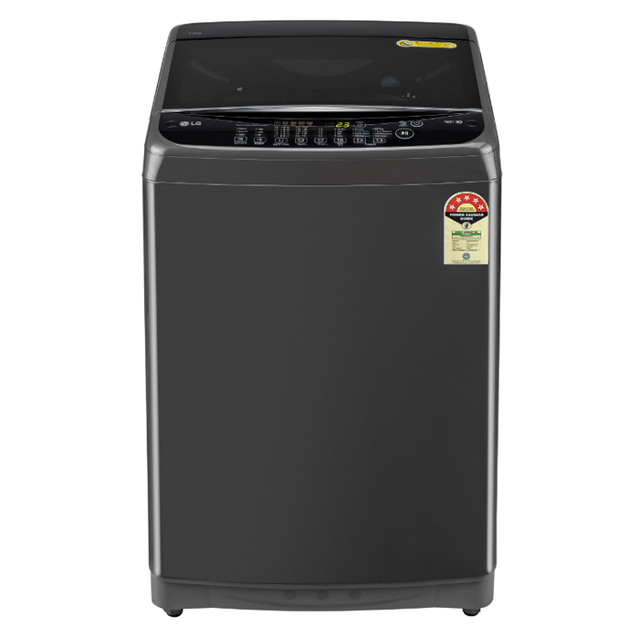 Elevate Your Laundry: LG 7kg Top Load in Sleek Black Design.