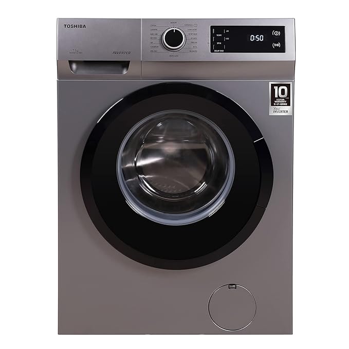 TOSHIBA 7.5 Kg Inverter Fully Automatic Front Loading Washing Machine (‎TW-BJ85S2-IND(SK),Premium Silver)