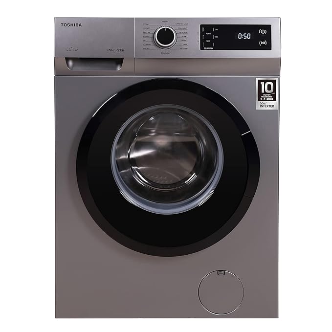 TOSHIBA 7.5 Kg Inverter Fully Automatic Front Loading Washing Machine (‎TW-BJ85S2-IND(SK),Premium Silver)