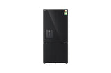 LG 605L French Door Refrigerator | GV-F25FFGHB | Water Dispenser, Auto Ice Maker, Wi-Fi Convertible, Black Mirror Glass, 2 Star