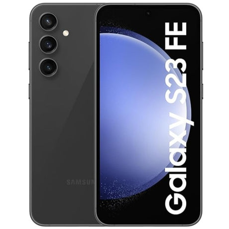 Samsung Galaxy S23 FE 5G: Sleek Graphite mobile with 8GB RAM and 256GB storage.