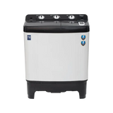 Midea 7 Kg Semi Automatic Twin Tub Washing Machine MWMSA070PDX(KW) with Plastic Lid (Black/White)