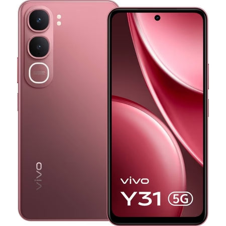 Vivo Y31 (128GB Storage, 6GB RAM, Red) – FHD+ Display, AI Triple Camera & Long Battery Life
