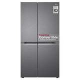 LG 650 L Frost Free Inverter Side by Side Refrigerator (GL-B257HDS3, Dazzle Steel, Convertible)