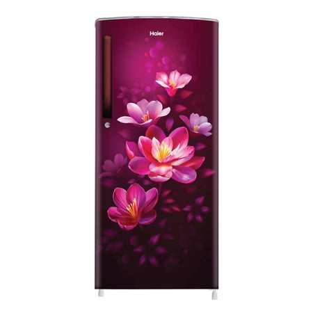 Haier HRD-2261SRMA-N Single Door Refrigerator (205L, Direct Cool, Diamond Edge Freezing Technology, Stabilizer Free Operation, Anti-Bacterial Gasket, Red Magnolia Finish)
