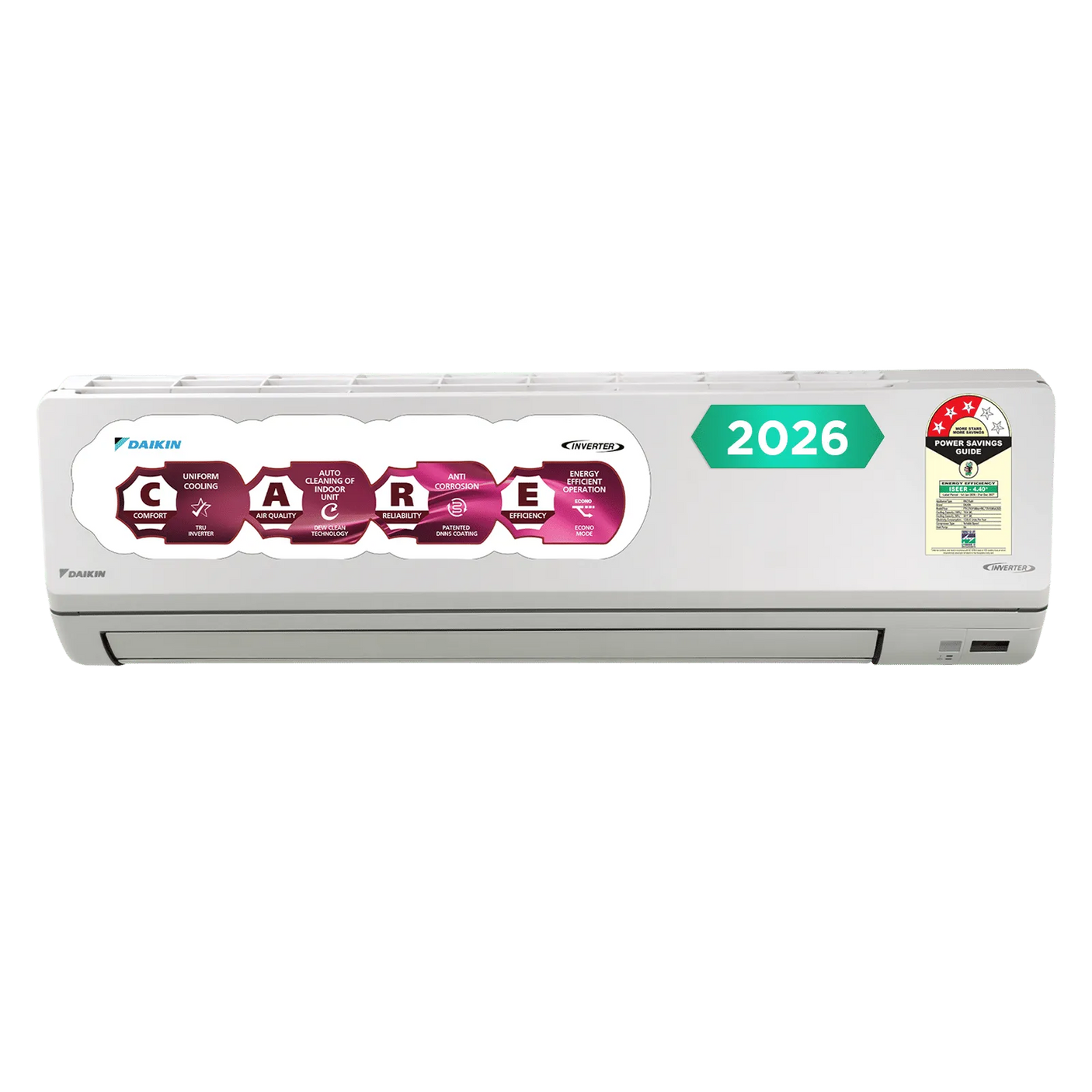 Daikin 2 Ton 3 Star Inverter Split AC (FTKL71XV16MAA) – Copper Condenser, PM2.5 Filter, Powerful Cooling