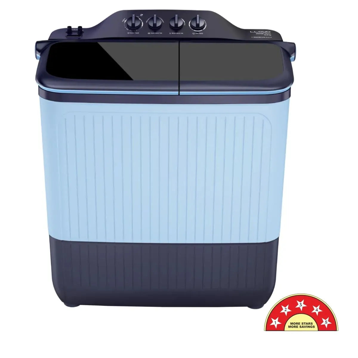 Lloyd 12 Kg 5 Star Semi-Automatic Top Load Washing Machine Indigo Blue GLWS125EPHIB