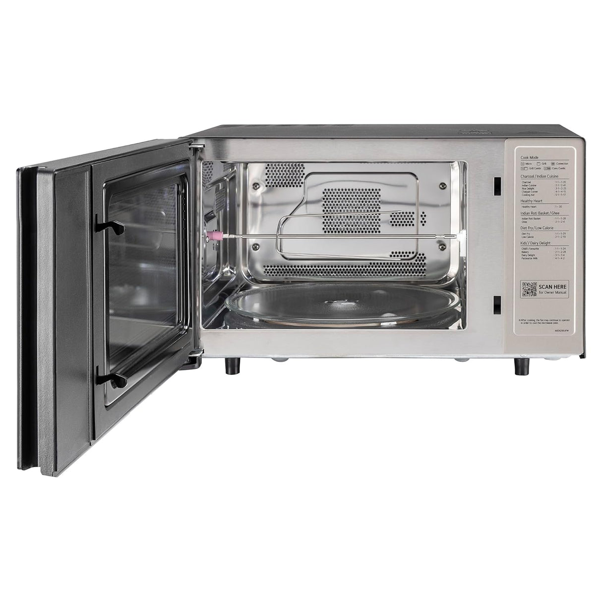 LG 28 L Wi-Fi Enabled Charcoal Convection Healthy Microwave Oven (MJEN286UFW, Black, Diet Fry) - 2023 Model