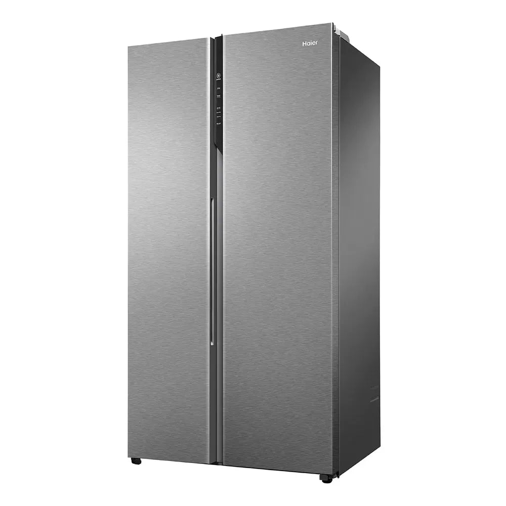 Haier 602 L Side-by-Side Refrigerator with 3 Star, Frost Free, WiFi Enabled, Stabilizer Free Operation (HRS-682SSU1, Shiny Steel)