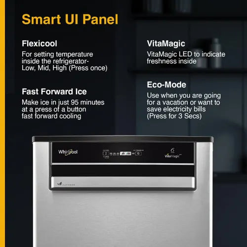 Whirlpool 192 Litres 3 Star Single Door Refrigerator (215 VMPRO PRM 3S ALPHA STEEL-Z ,73131)