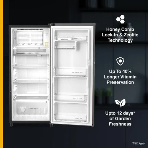 Whirlpool 192 Litres 3 Star Single Door Refrigerator (215 VMPRO PRM 3S ALPHA STEEL-Z ,73131)