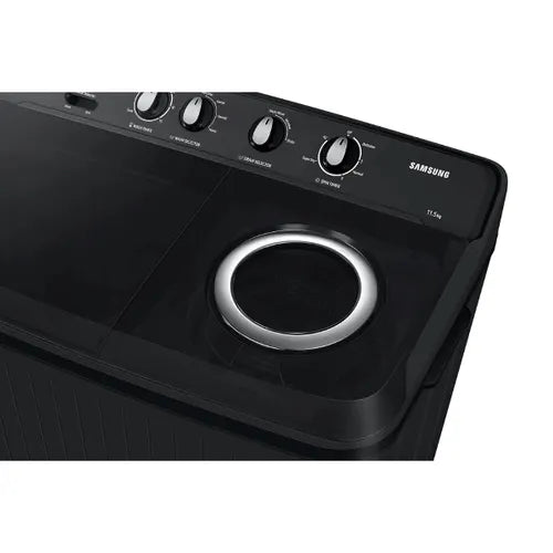 SAMSUNG 11.5 kg 5 Star Semi Automatic Washing Machine with Hexa Storm Pulsator (WT11A4260GD/TL, Dark Grey)